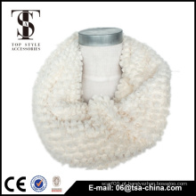 Knit Scarf branco sobreposto Inverno Mulher infinidade Scarves Qualidade Escolha